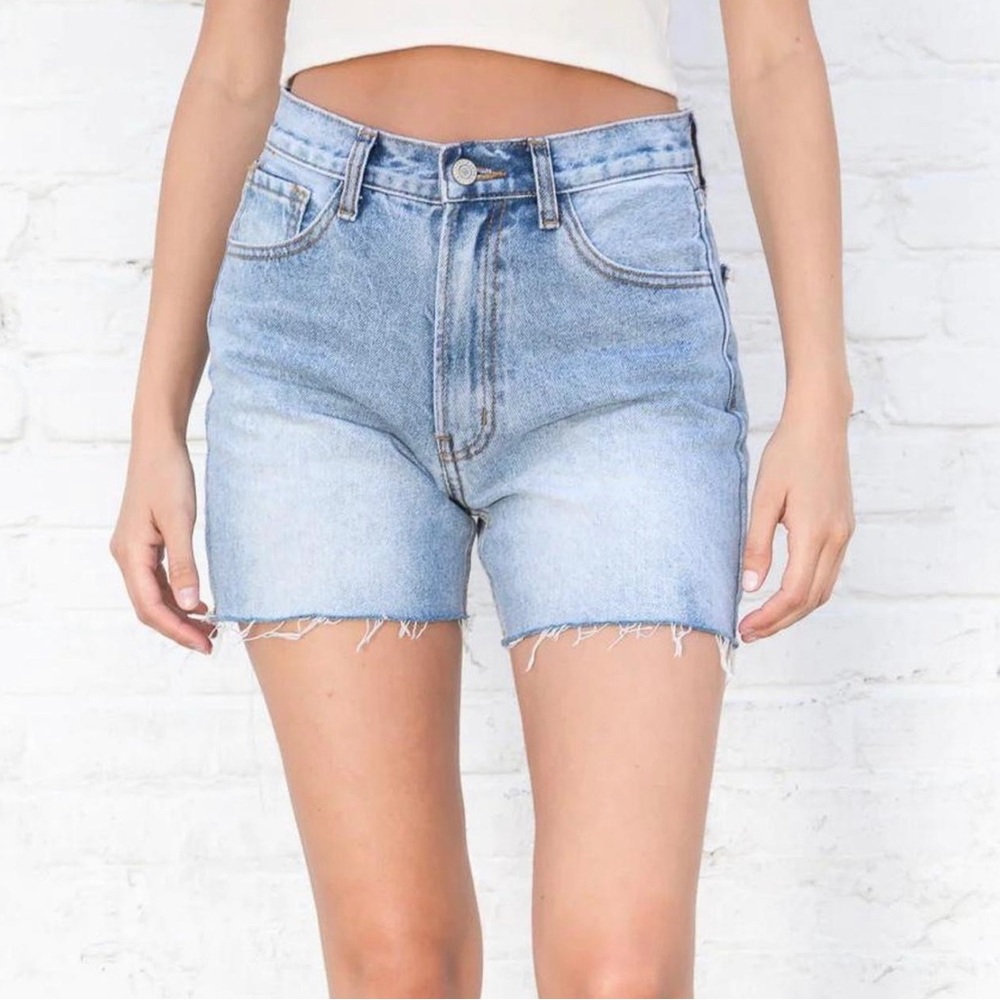 Brandy Melville S slim high waisted denim shorts NWT